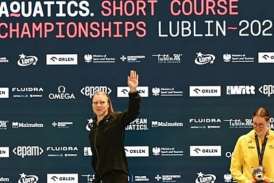 Rūta Meilutytė Europos čempionate pelnė sidabrą. / „LTU-Aquatics"/Dariaus Kibirkščio nuotr.