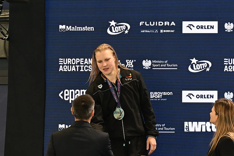 Rūta Meilutytė Europos čempionate pelnė sidabrą. / „LTU-Aquatics"/Dariaus Kibirkščio nuotr.