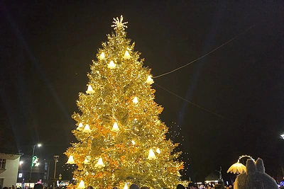 Anykščiuose sužibo Kalėdų eglė: šventės šiame mieste – ypatingos