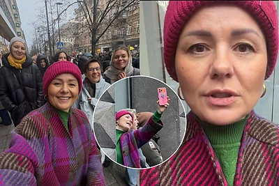 Žemaitaičio užsipulta Beata Nicholson pirmą kartą dalyvavo proteste: „Dabar iš tiesų svarbu parodyti“