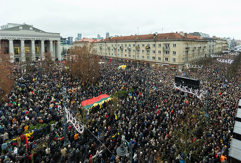 Protestas „Šalin rankas nuo laisvo žodžio“ / Roberto Riabovo / BNS nuotr.