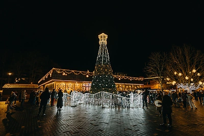 Nidos Kalėdų eglės įžiebimas / Andriaus Kundroto nuotr.