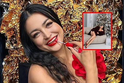 Monika Falcon pasidalijo itin karštu kalėdiniu kadru – atrodo tarsi nuoga: idėją sugalvojo mama Giulija