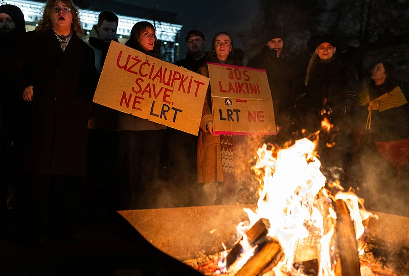 Antrasis protestas „Šalin rankas nuo laisvo žodžio!“ / Patricija Adamovič / BNS nuotr.