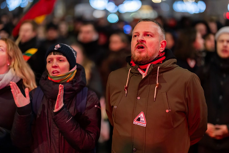 Antrasis protestas „Šalin rankas nuo laisvo žodžio!“ / Patricija Adamovič / BNS nuotr.