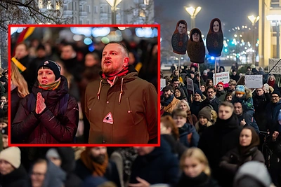 Paulius Ambrazevičius proteste bedė pirštu į „socmelagius“ ir „veidus nuvalgančių leopardų partiją“: bus per vėlu