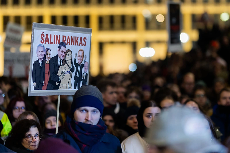 Trečiadienio protestas „Šalin rankas nuo laisvo žodžio!“ / Patricija Adamovič / BNS nuotr.