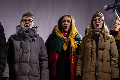 Trečiadienio protestas „Šalin rankas nuo laisvo žodžio!“ / Patricija Adamovič / BNS nuotr.