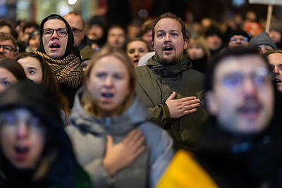 Ketvirtadienio protestas „Šalin rankas nuo laisvo žodžio!“ / Patricija Adamovič / BNS nuotr.