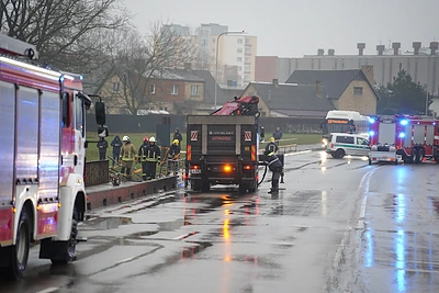 Panevėžyje nuskendo automobilis / „Jūsų Panevėžys“ nuotr.