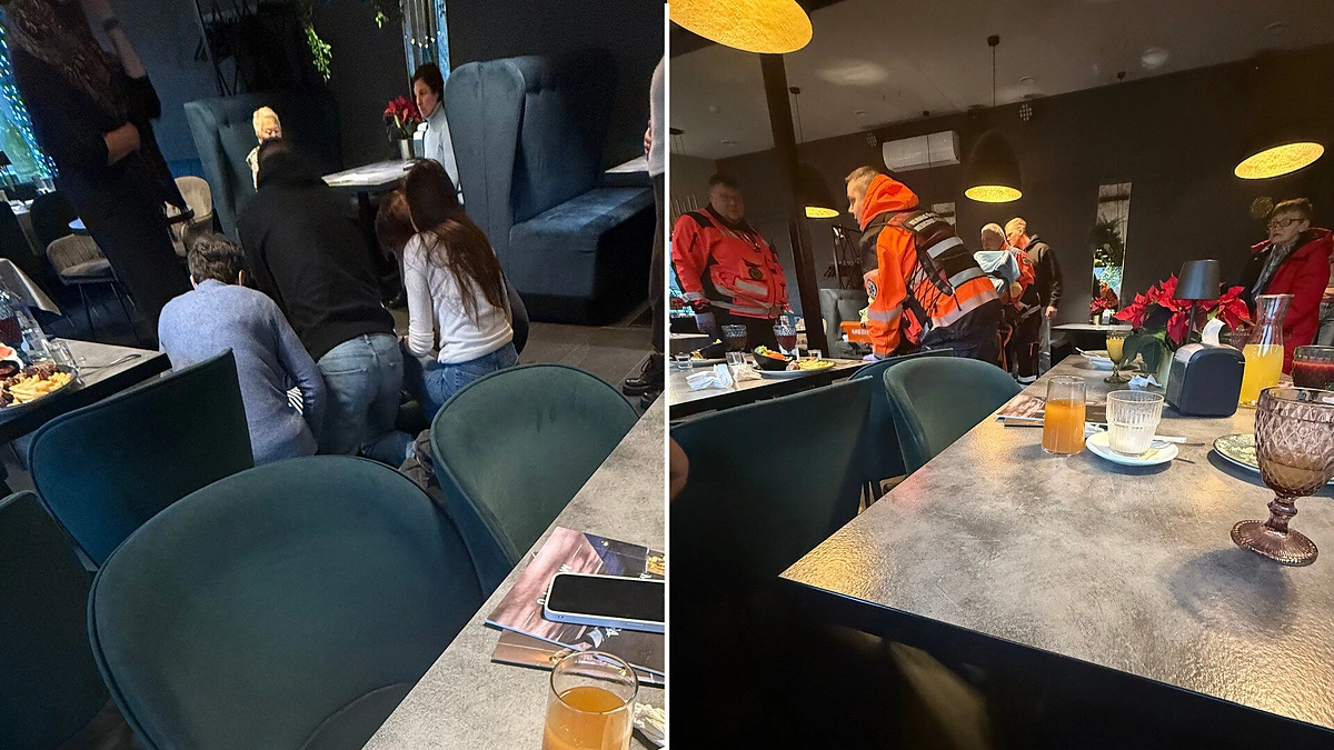 Pietūs Vilniaus restorane beveik baigėsi tragedija / 15min skaitytojo nuotr.