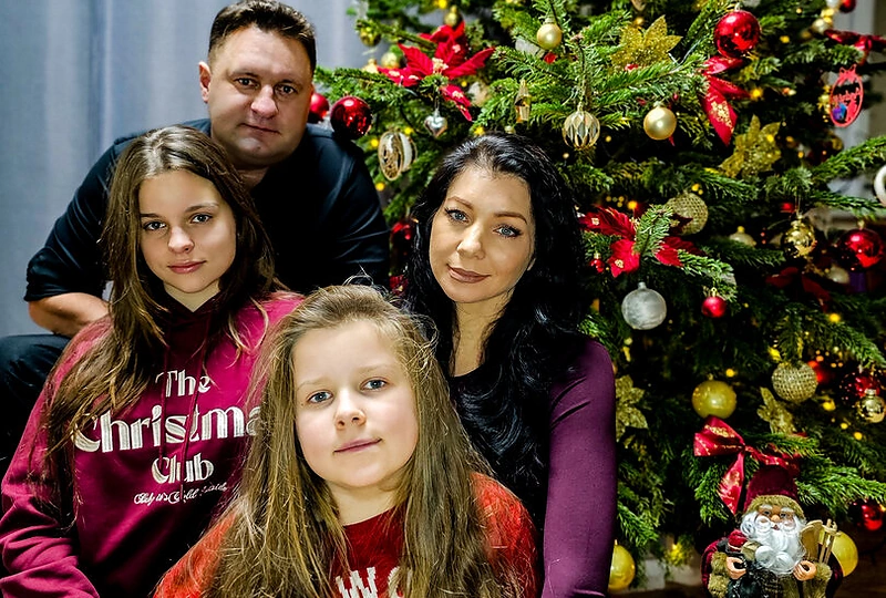 Andrius ir Vaida Rimiškiai su šeima / Asmeninio albumo nuotr.