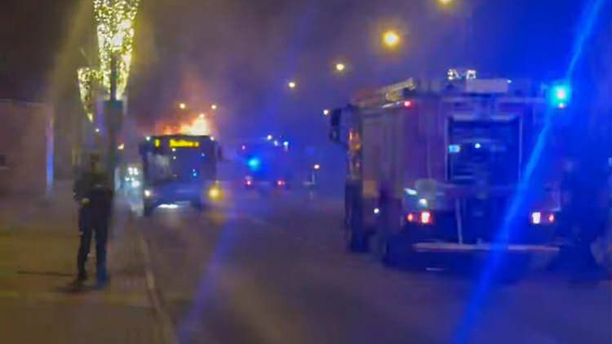 Klaipėdoje sudegė autobusas / Facebook grupės „Klaipėdos reidai II“ nuotr.