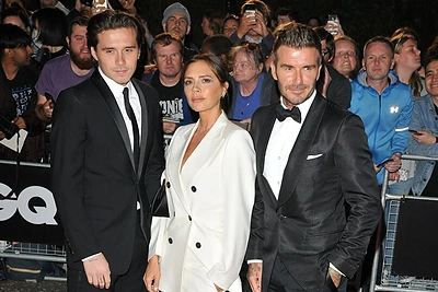 Brooklynas Beckhamas, Victoria Beckham ir Davidas Beckhamas / „Scanpix“ nuotr.