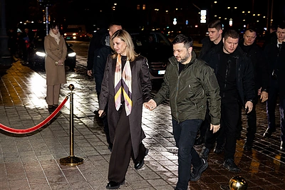 Olena Zelenska, Volodymyras Zelenskis / Pauliaus Peleckio / BNS nuotr.