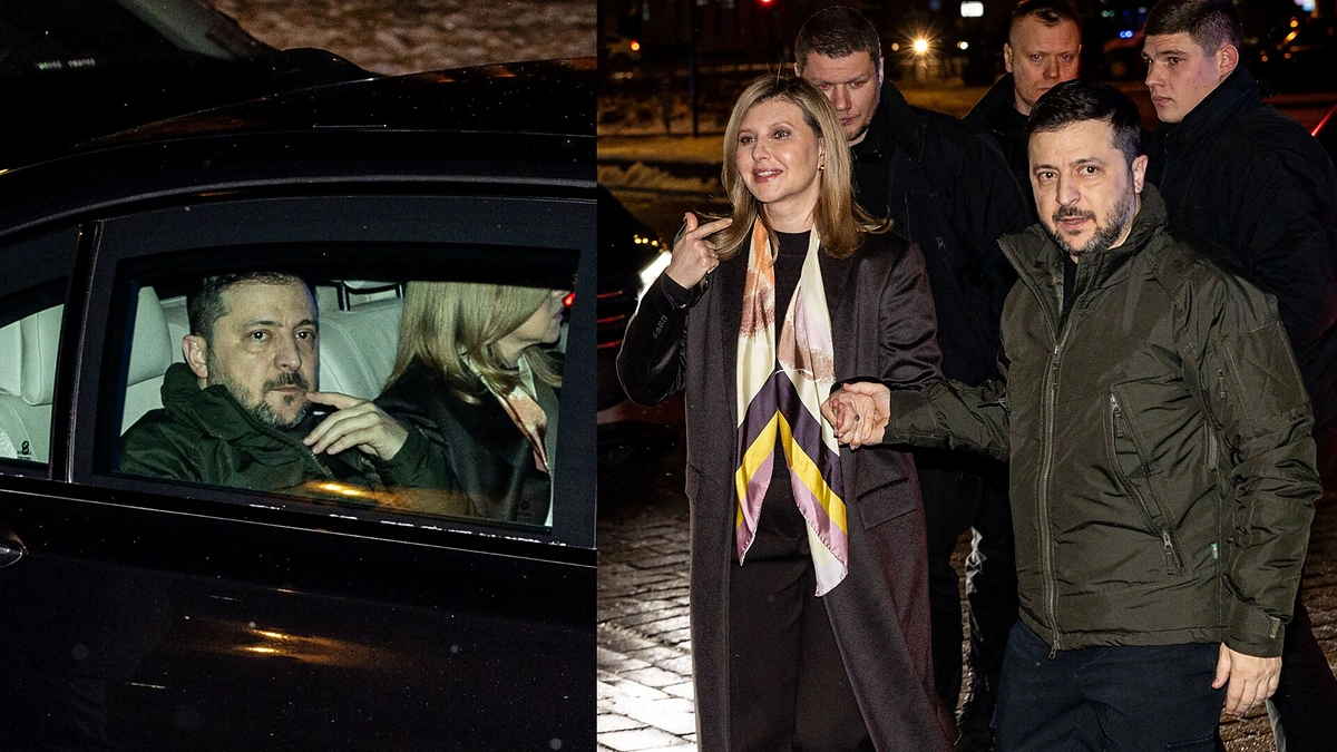 Ukrainos prezidentas Volodymyras Zelenskis su žmona Olena / Pauliaus Peleckio / BNS nuotr.