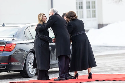 Oficiali Ukrainos pirmosios poros pasitikimo ceremonija Prezidentūroje / Pauliaus Peleckio / BNS nuotr.