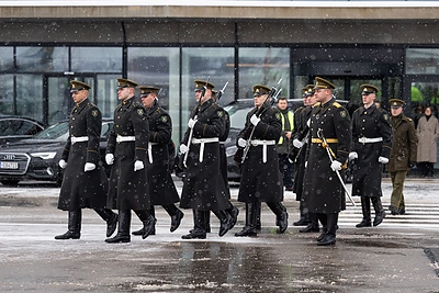 Danijos karaliaus ir karalienės pasitikimas Vilniaus oro uoste / Roberto Riabovo / BNS nuotr.