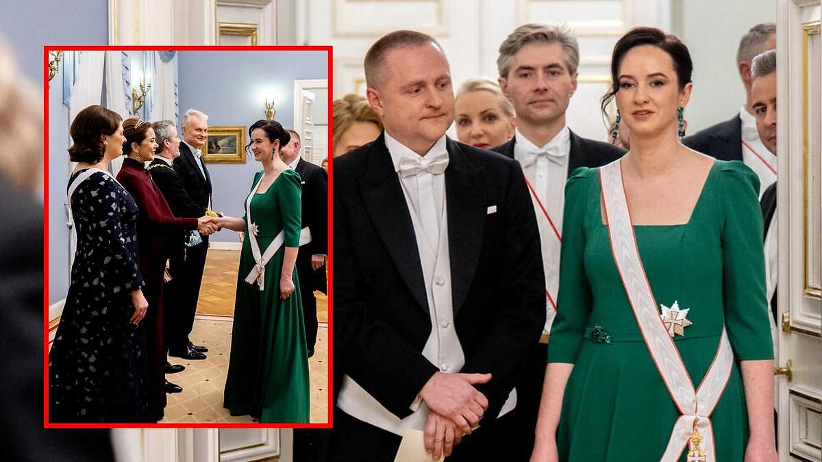 Inga Ruginienė Lietuvos pirmosios poros valstybinėje vakarienėje Danijos karaliaus ir karalienės garbei / Laimos Penek nuotr.