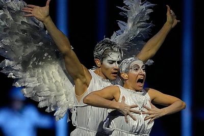 Olimpinių žaidynių atidarymo ceremonijos akimirka. / „Scanpix“ nuotr.