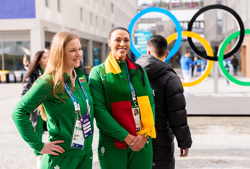 Olimpiniame kaimelyje Lietuvos sportininkus aplankė premjerė Inga Ruginienė / Vytauto Dranginio / LTOK nuotr.