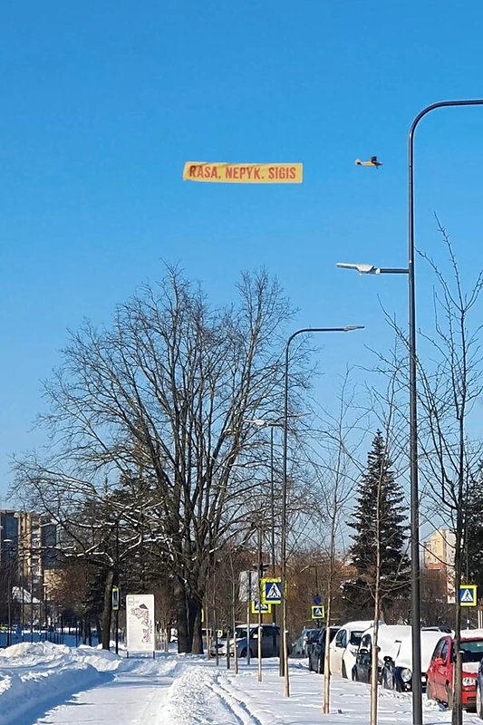 Reklaminis plakatas / Ignė Butrimaitė nuotr.