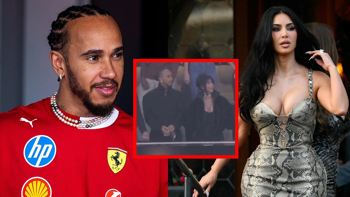 Kim Kardashian ir Lewisas Hamiltonas / Scanpix nuotr., stop kadras