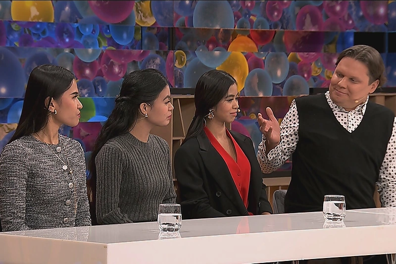 Muhammadas Gytis Volkavičius su žmonomis / LNK nuotr.