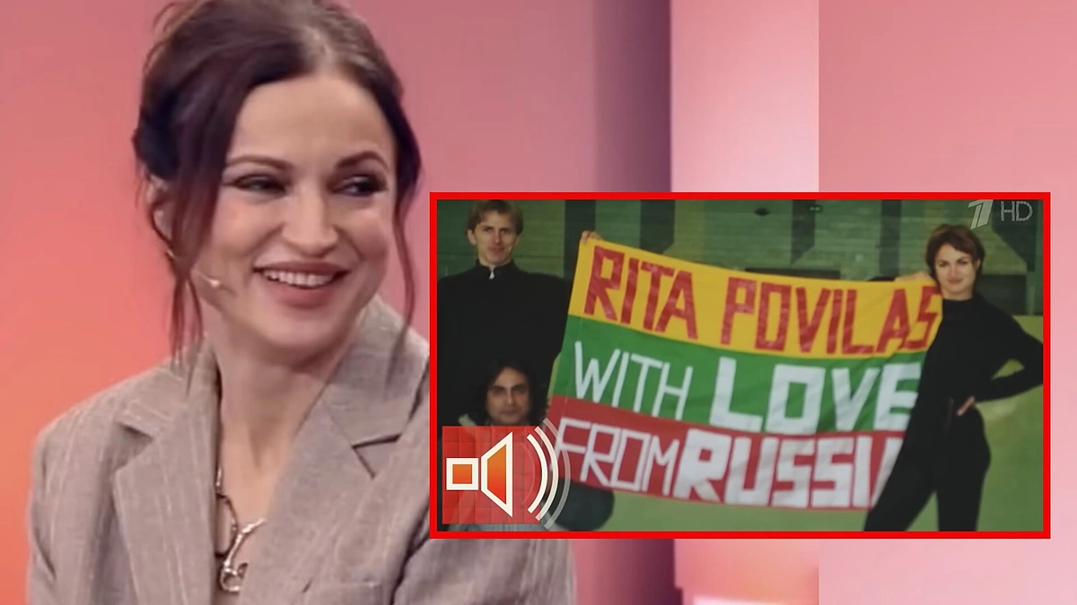 Per valstybinę Rusijos televiziją rodomoje laidoje „Pust govoriat“ buvo pademonstruota ši nuotrauka / Ekrano nuotr.
