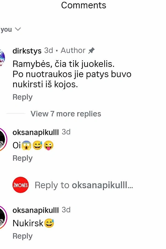 Oksanos Pikul komentaras