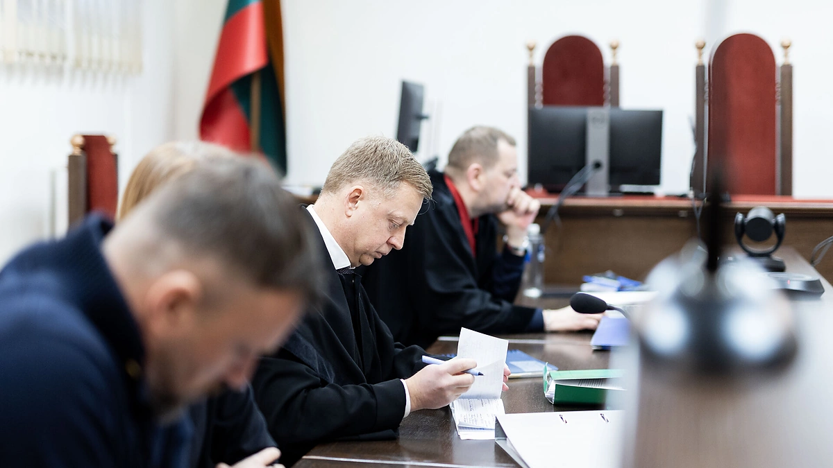 Teismo posėdis dėl nužudymo Žvėryne / Lukas Balandis / BNS nuotr.