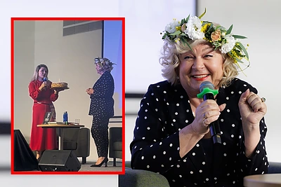 Knygų mugėje – jautrūs sveikinimai 60-metį švenčiančiai Editai Mildažytei: jubiliatė turėjo 1 prašymą