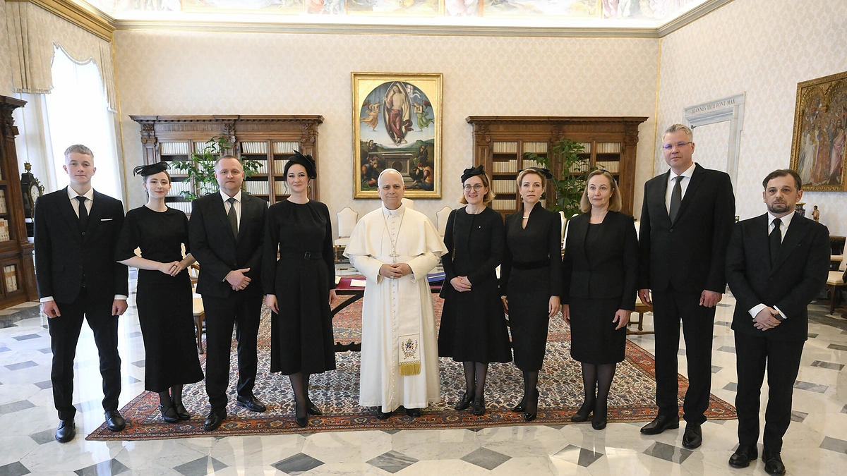 Premjerės Ingos Ruginienės audiencija pas popiežių Leoną XIV / LRV kanceliarijos nuotr.