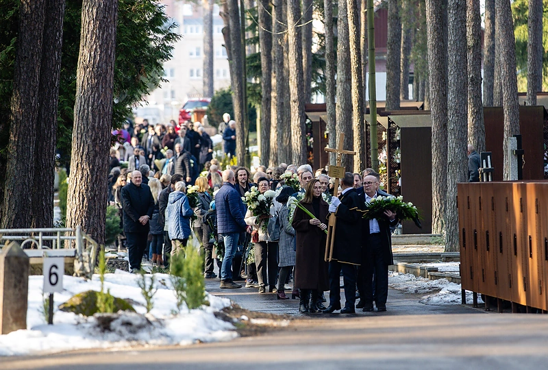 Česlovas Norvaiša išlydimas į paskutinę kelionę / Teodoro Biliūno / BNS nuotr.