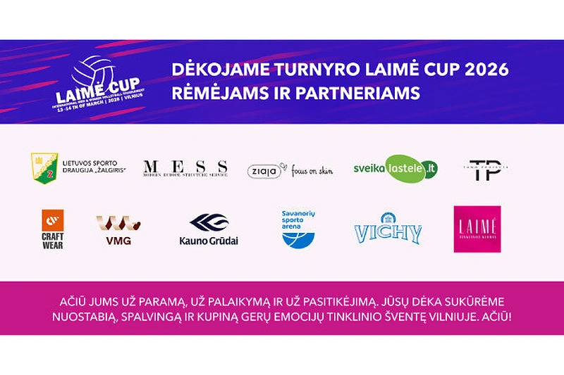 Turnyro rėmėjai / Tinklinio klubo „Laimė“ nuotr.