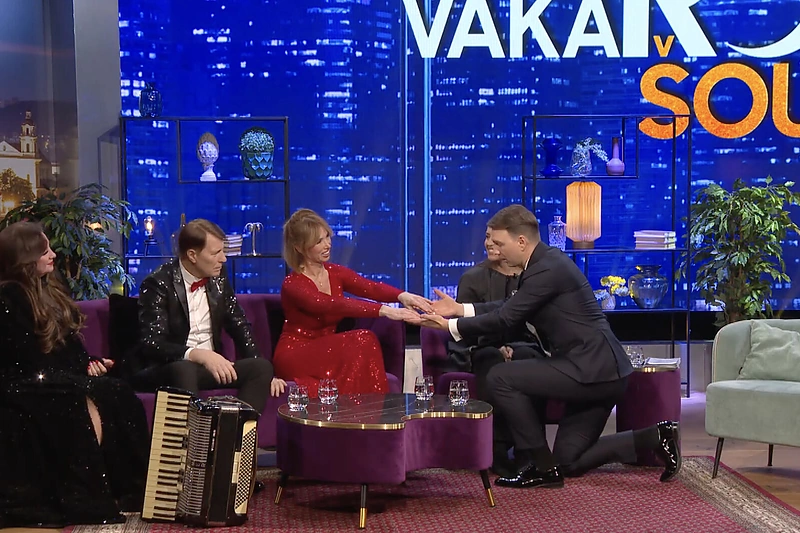Liveta ir Petras Kazlauskai TV laidoje / Stop kadras