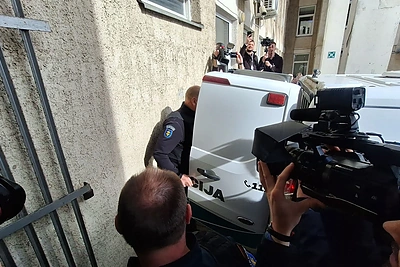 Įtariamasis Manto Sadausko nužudymu atvestas į teismą / Raimundas Celencevičius nuotr.