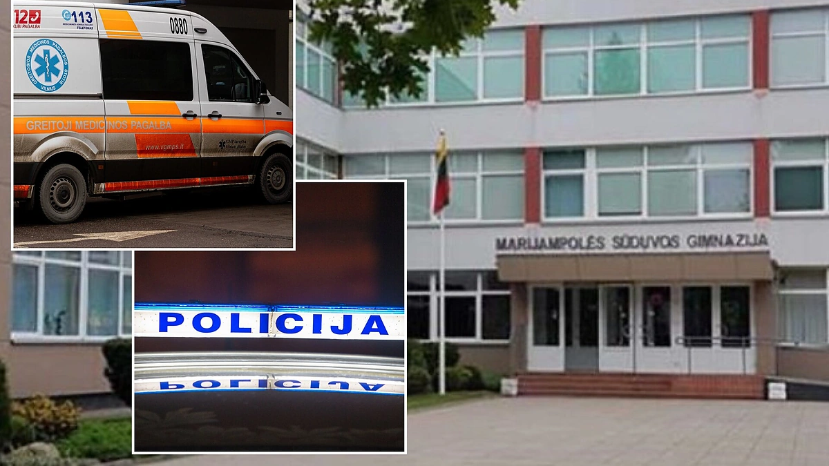 Išpuolis Marijampolės mokykloje / Elzė Antanavičiūtė nuotr.