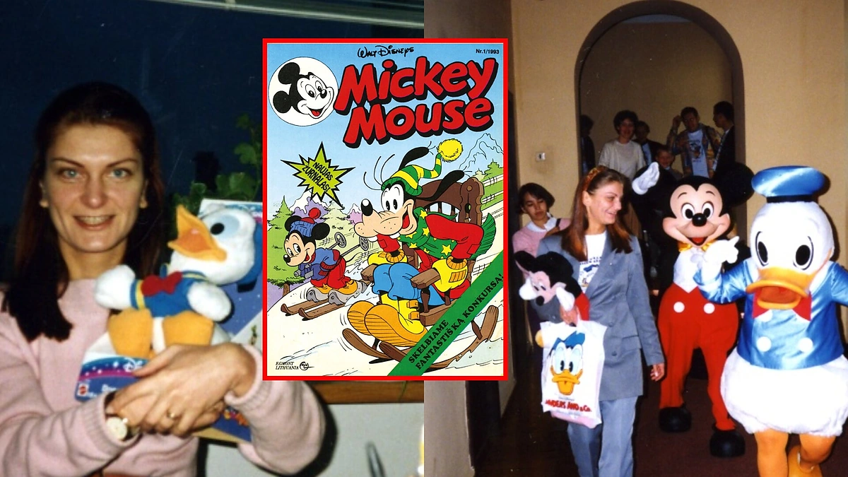Regina Komžienė, pirmasis žurnalo „Mickey Mouse“ numeris / „Kid Press“ ir asmeninio albumo nuotr.