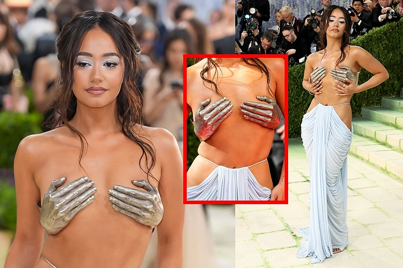 Léna Mahfouf „Met Gala“ įvaizdis / AFP/„Scanpix“ nuotr.
