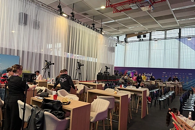 Žurnalistų spaudos centras „Eurovizijoje“ / Žmonės.lt nuotr.