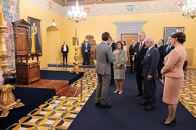 Lietuvos pirmoji pora ir Švedijos karališkoji pora dalyvauja priėmime Lietuvos Didžiosios Kunigaikštystės valdovų rūmuose / Lietuvos Respublikos Prezidento kanceliarijos nuotraukos/ Eitvydas Kinaitis