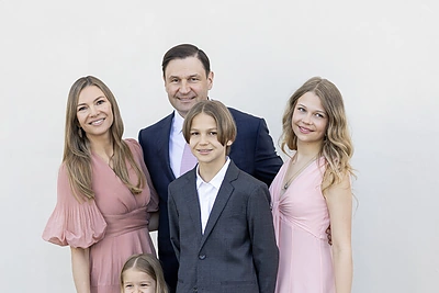 Krikštynų akimirka / Asmeninio albumo nuotr.