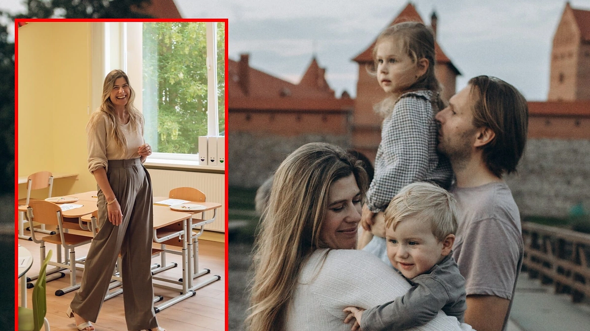 Pradinių klasių mokytoja Bianca su šeima / Asmeninio albumo ir Maria Silber nuotr.