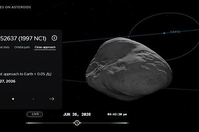 Kilometro dydžio asteroidas 1997 NC1 artėja prie Žemės orbitos