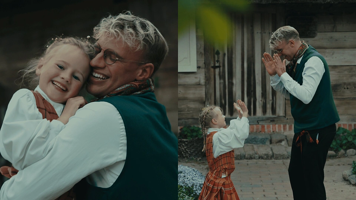 Lukas Karalius su dukra Agota / Greta Talat-Kelpšaitė nuotr.
