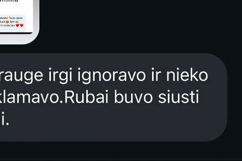 Verslininkės paviešintos žinutės / „Facebook“ nuotr.