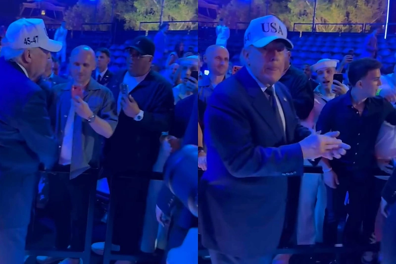 Tomas Okmanas ir Donaldas Trumpas / Soc. tinklų nuotr.