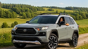 Automobilis važiuoja atvertu langu