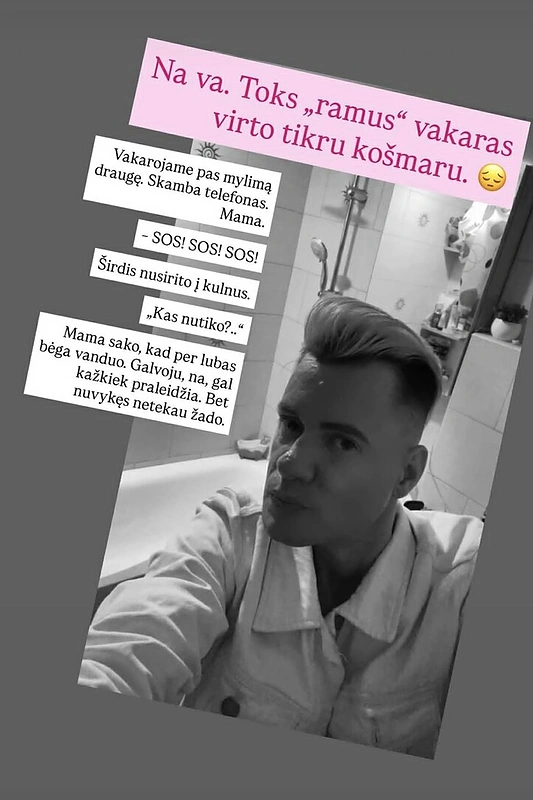 Užlietas Karolio Murausko mamos butas / Asmeninio albumo nuotr.
